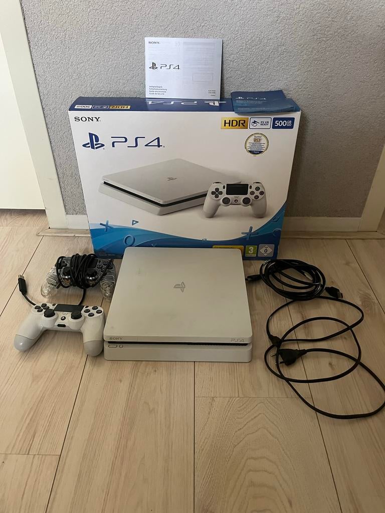 PS4 console met 2 controllers en 9 games, Ophalen of Verzenden, Gebruikt, Met 2 controllers, Met games