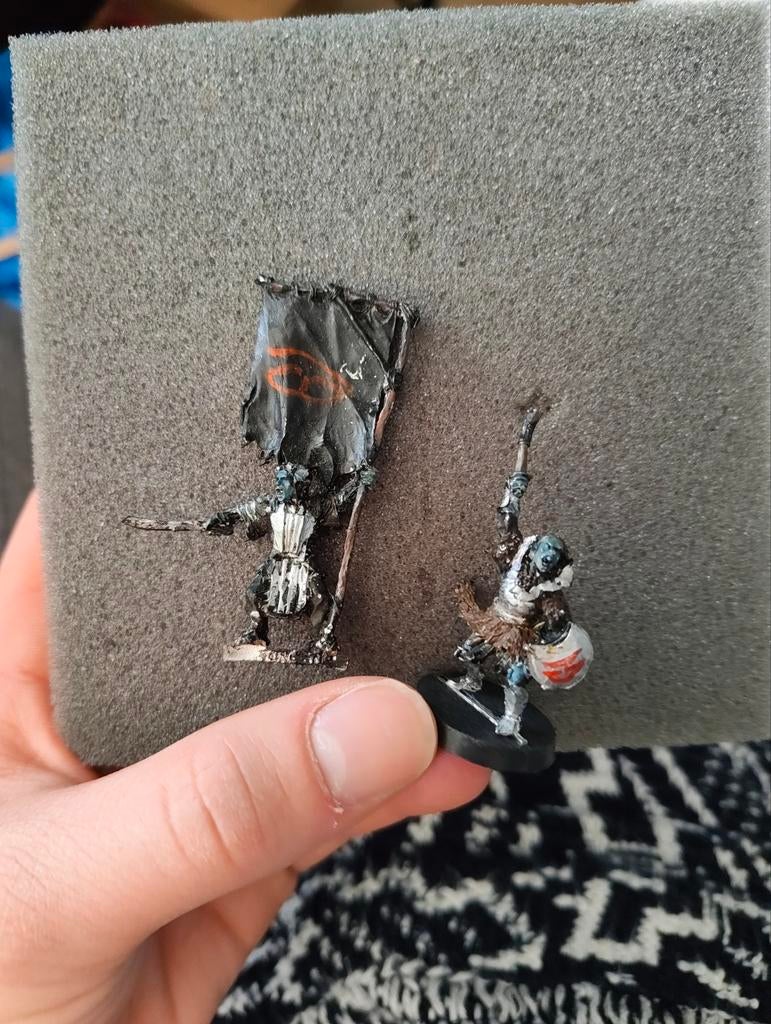 Middle Earth Mordor Orc Banner en Captain, Figuurtje(s), Zo goed als nieuw, Geverfd, Lord of the Rings