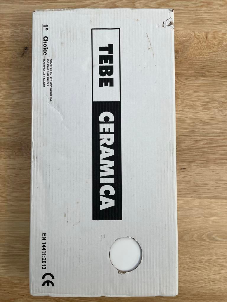 Tebe keramieken tegels wit glans 30x60, Ophalen, 40 tot 60 cm, Nieuw, Minder dan 5 m²