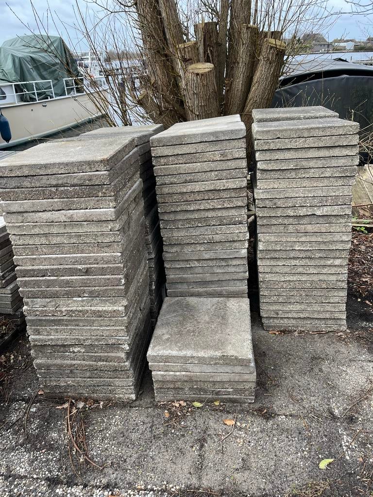 50x50 cm tegels, Tuin en Terras, Tegels en Klinkers, Ophalen, Gebruikt, 10 m² of meer, Beton