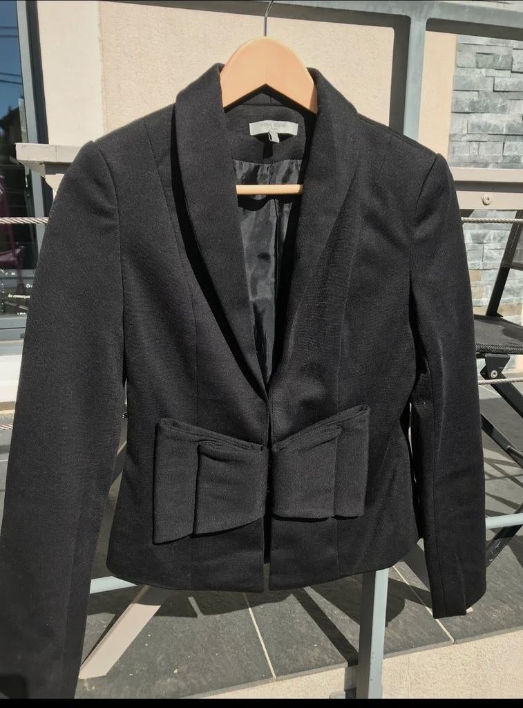 Pink Boom Black Office Suit/Klassiek Zwarte Blazer EU36 S, Ophalen of Verzenden, Zo goed als nieuw, Maat 36 (S), Zwart