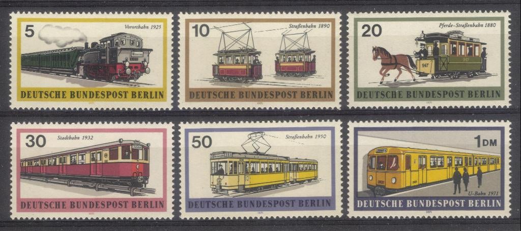 Berlijn (28) - 379 t/m 384 - Berlijnse transportmiddelen, Postzegels en Munten, Postzegels | Europa | Duitsland, Verzenden, Overige periodes