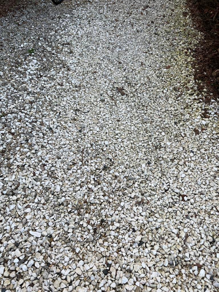 Witte siergrind voor tuin of oprit, Tuin en Terras, Grind, Keien en Split, Ophalen, Gebruikt, Wit, Grind