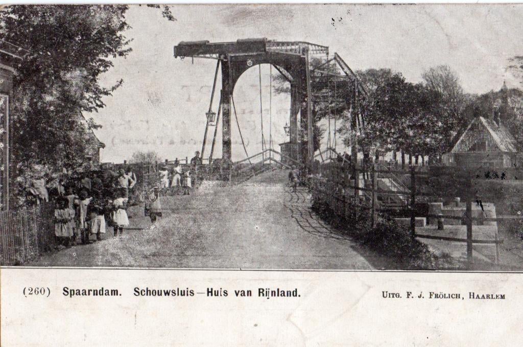 Spaarndam, Schouwsluis - Huis van Rijnland5784, Verzamelen, Ansichtkaarten | Nederland, Verzenden, Voor 1920, Gelopen, Noord-Holland