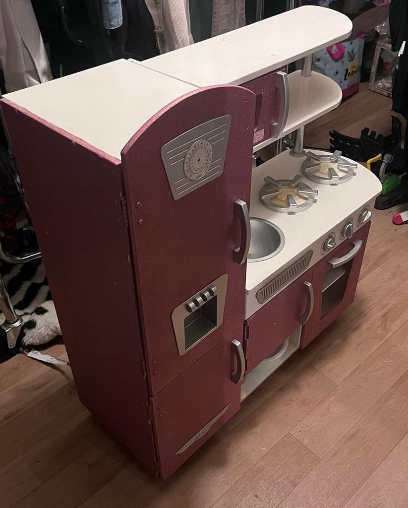 Gepimpt Kidkraft keukentje met glitter verf, Ophalen, Gebruikt, Hout, Speelkeuken