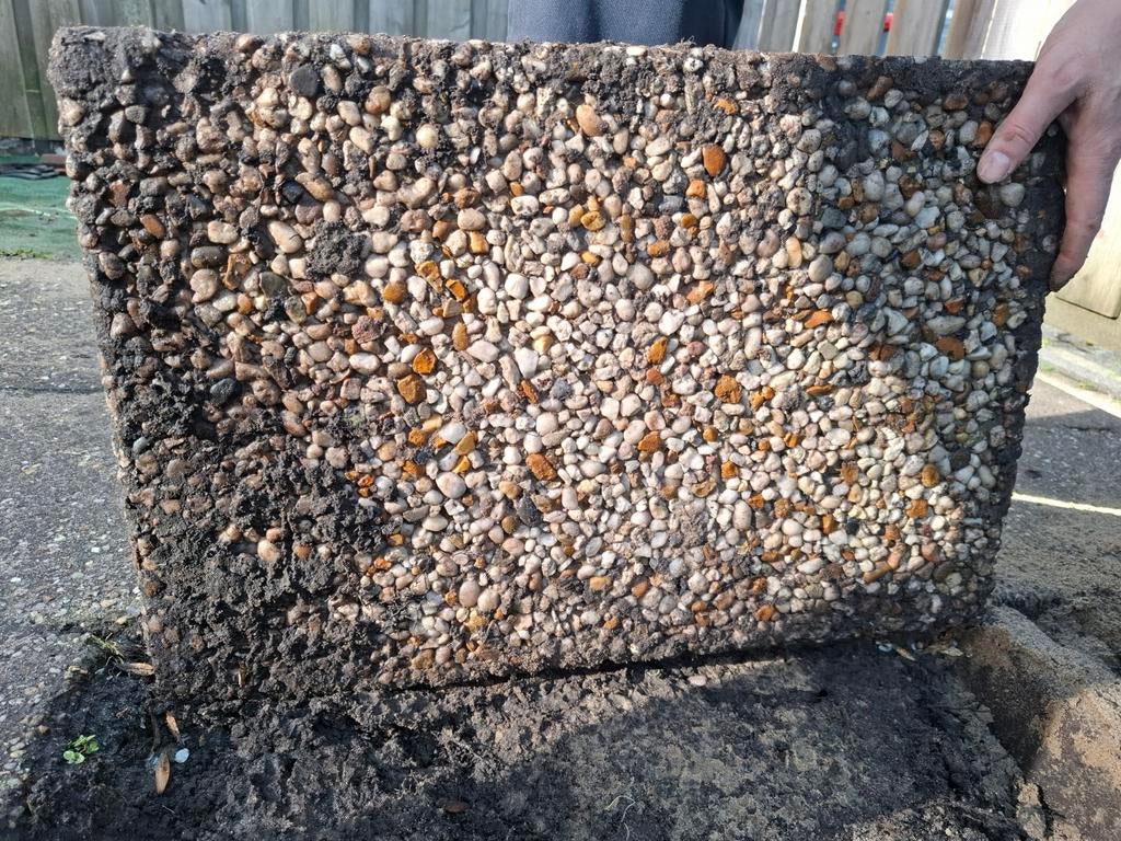 Grindtegels 20m2 en 4 tegels 50x50 extra, Tuin en Terras, Ophalen of Verzenden, Gebruikt, Beton, Terrastegels