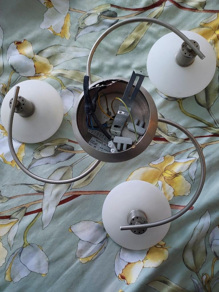 Plafondlamp, Ophalen, Zo goed als nieuw, Glas, Elegant