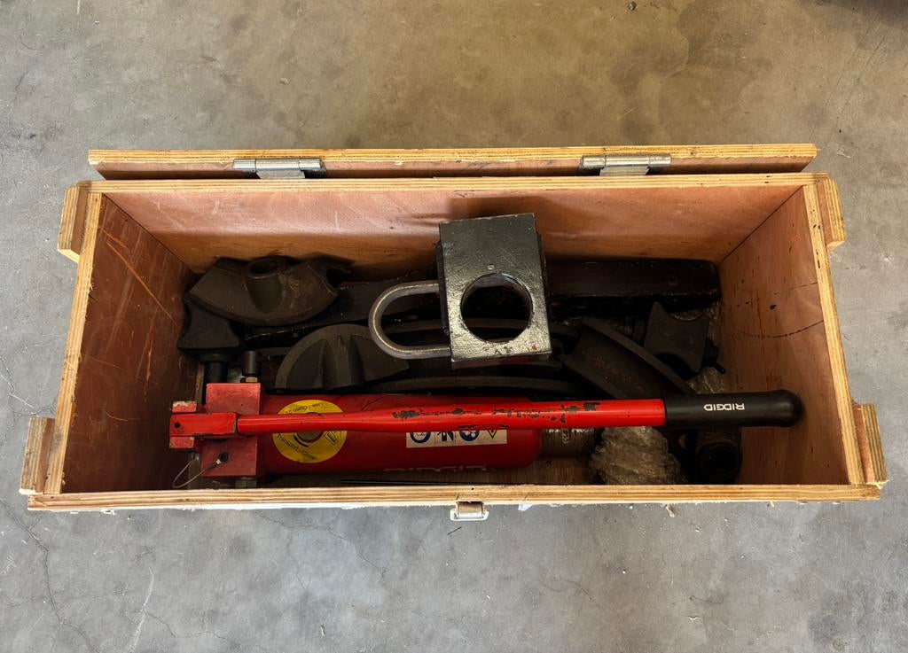 Ridgid Buigpomp & Buigblokken in houten koffer!!!, Ophalen of Verzenden, Gebruikt