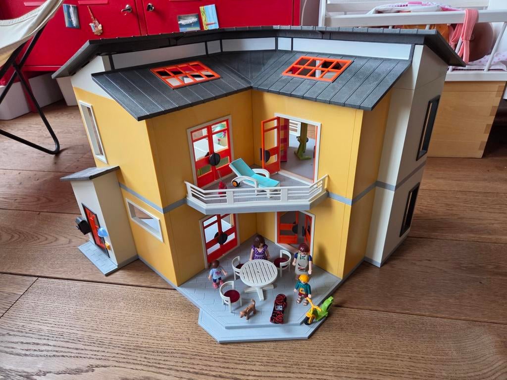 Playmobil Groot Woonhuis met Ingerichte Kamers, Ophalen, Gebruikt, Complete set