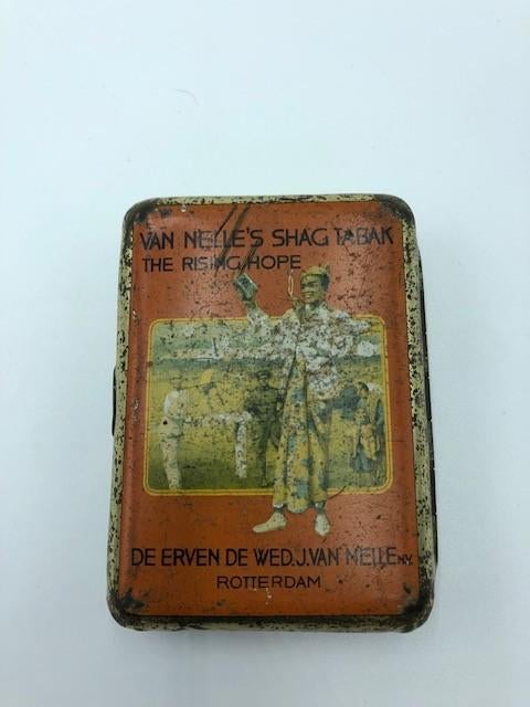 Antiek Van Nelle’s Shag Tabak The Rising Hope, Ophalen of Verzenden, Gebruikt, Tabaksdoos of Verpakking