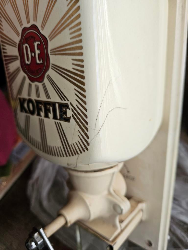 Vintage DE Koffiemolen - Wandmodel met Cracks, Ophalen of Verzenden