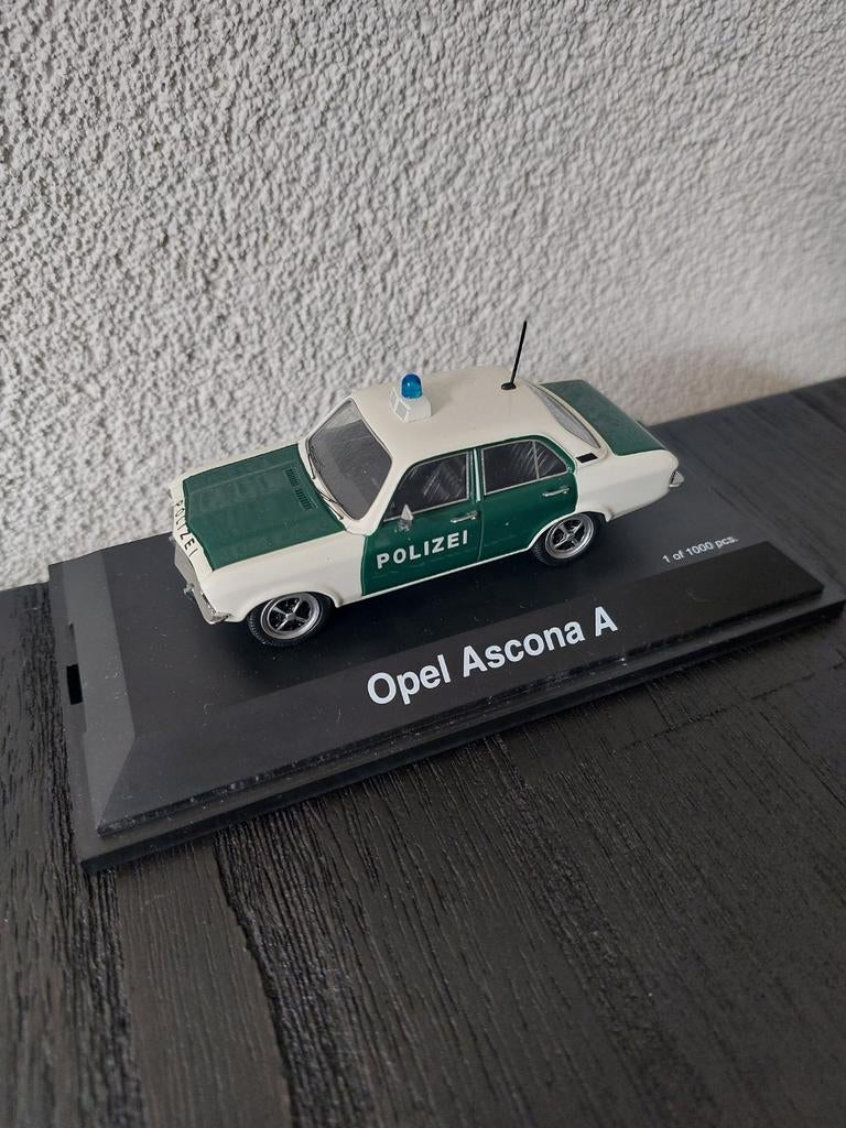 Opel Ascona A polizei, Hobby en Vrije tijd, Modelauto's | 1:43, Ophalen of Verzenden, Gebruikt, Auto, Schuco
