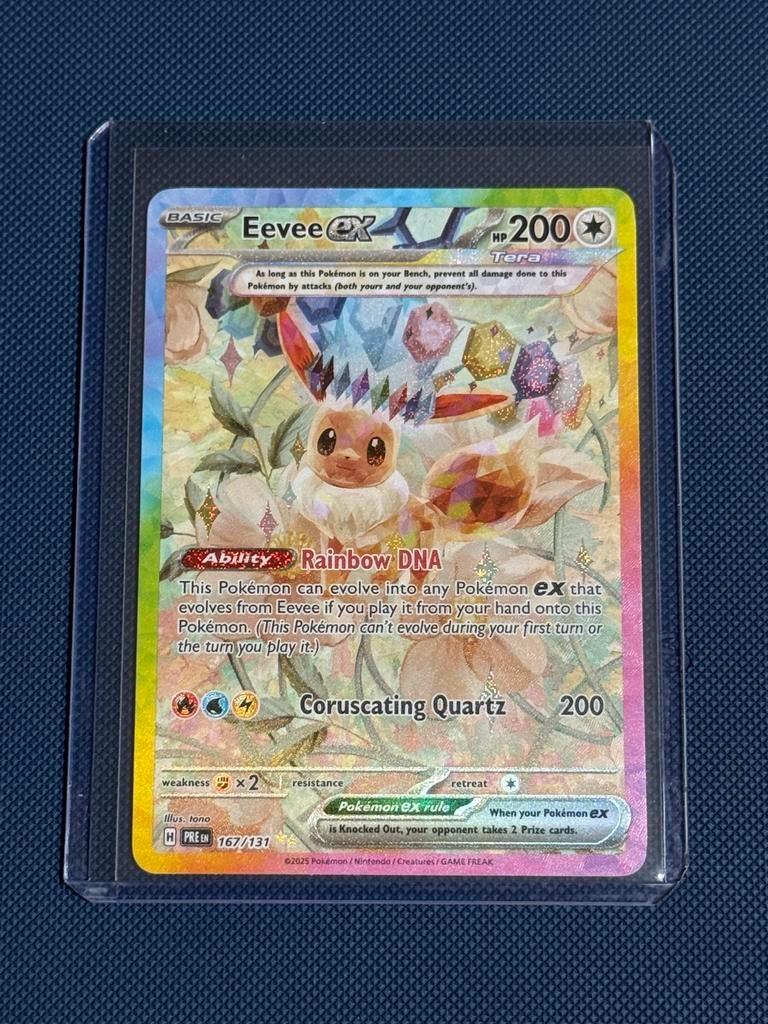 Eevee ex SIR - PRE 167, Hobby en Vrije tijd, Verzamelkaartspellen | Pokémon, Ophalen of Verzenden, Zo goed als nieuw, Losse kaart