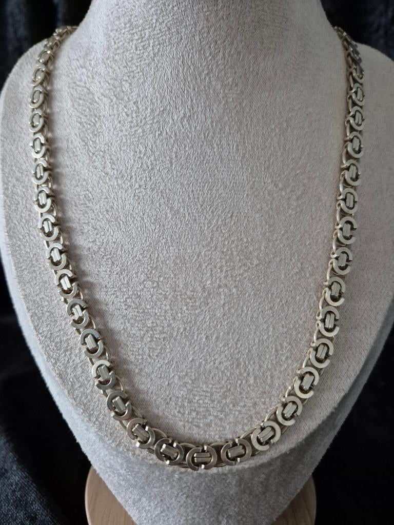Zilveren byzantijnse ketting 441, Zilver zolder, Ophalen of Verzenden, Zo goed als nieuw, Zilver zolder