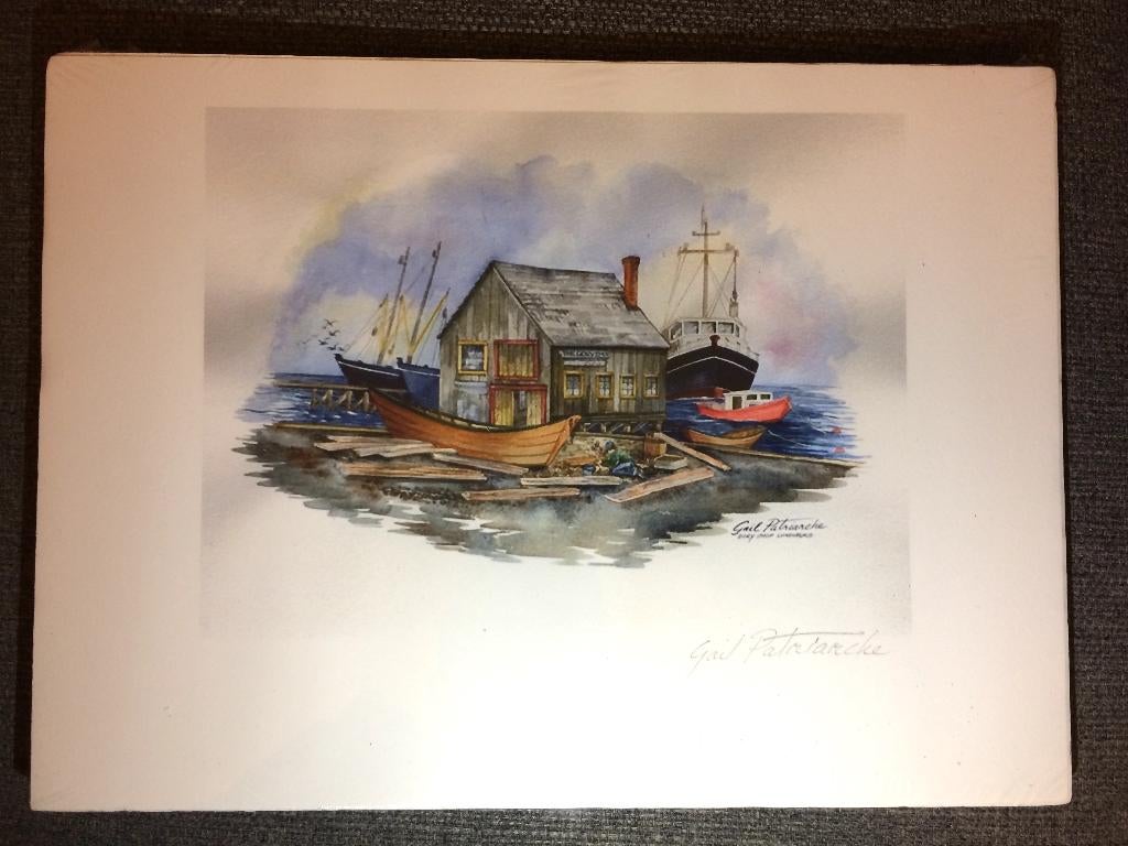 Gail Patriarche gesigneerde print op aquarelpapier (33x24cm), 1980 tot heden, Nieuw, Ophalen of Verzenden, Gebouw