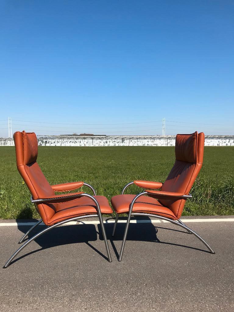 Set 2 De Sede Desede DS 270 DS-270 stoel fauteuil cognac, Huis en Inrichting, Fauteuils, Gebruikt, Ophalen of Verzenden, Nvt, Nvt