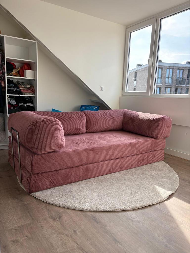 Teddy Bank - Hoekbank Omhu, Ophalen of Verzenden, Zo goed als nieuw, 150 cm of meer, Vierpersoons of meer