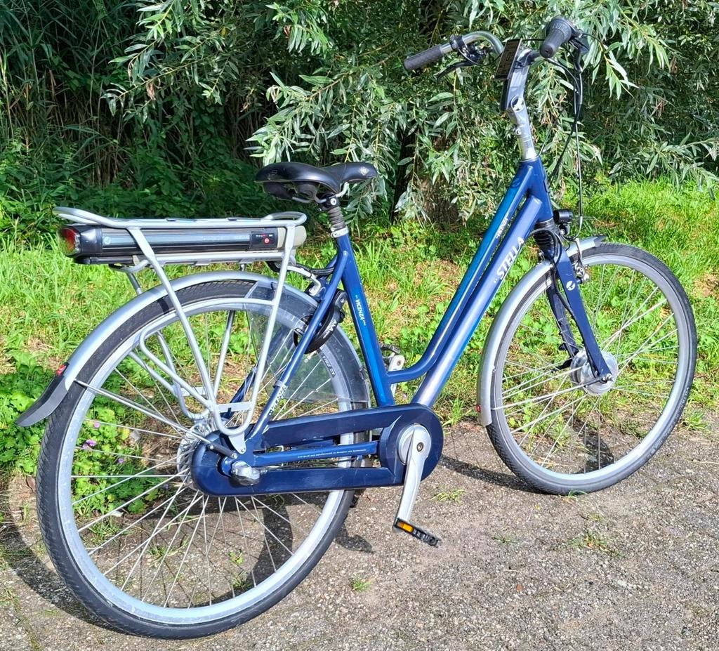 Fijne blauwe Stella Ebike, elektrische damesfiets ✅️, Gebruikt, Versnellingen, 50 tot 53 cm, Ophalen