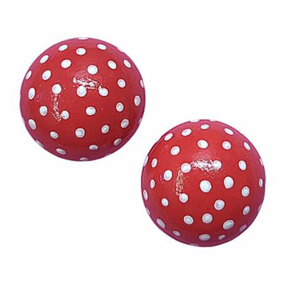 ROOD WITTE STIP bol oorbellen, Overige materialen, Nieuw, Eveline@pimpschuur.nl, Knopjes of Stekers