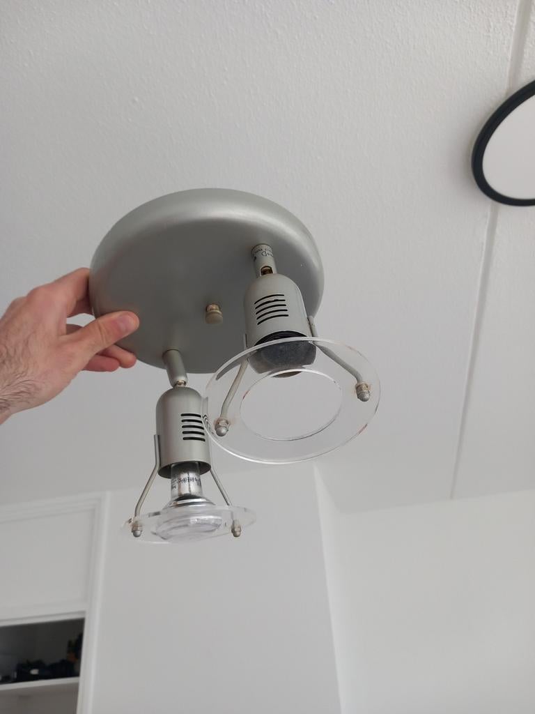 Boxford Holland Plafondspot - Dimbaar LED - Mat Zilver, Huis en Inrichting, Lampen | Spots, Gebruikt, Plafondspot of Wandspot