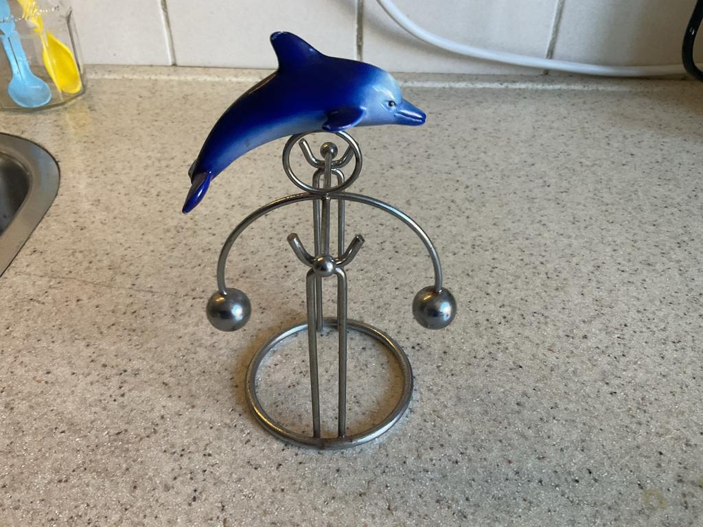 Balans dolfijn, Ophalen of Verzenden, Gebruikt, Blauw, Metaal