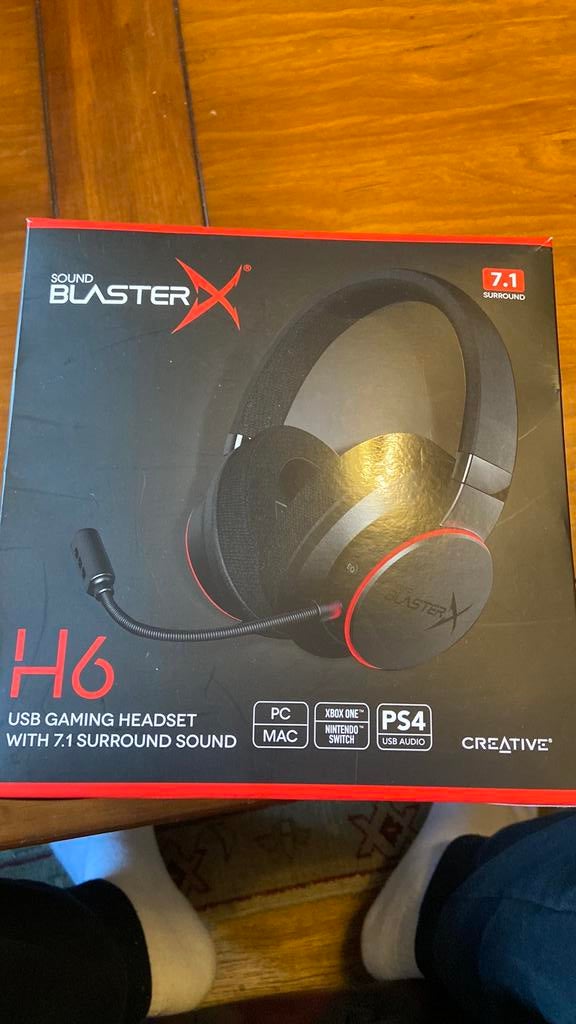 Sound blasterX 7.1 surround sound hoofdtelefoon, Ophalen of Verzenden, Inklapbare microfoon, Nieuw, Bedraad