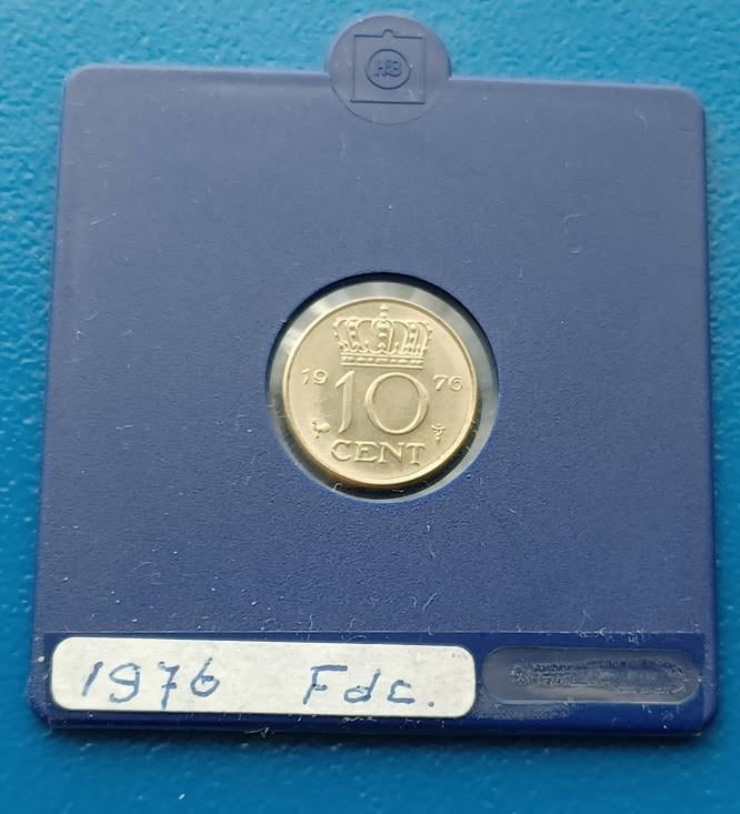 10 cent 1976 - Juliana FDC, Postzegels en Munten, Munten | Nederland, Verzenden, Koningin Juliana, 10 cent, Losse munt
