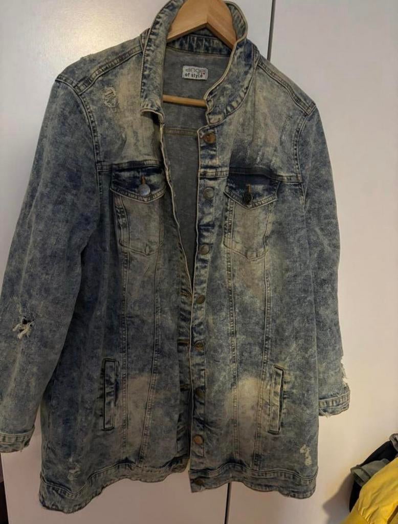 Lange spijkerjas maat 44 46 XL XXL jas lente zomer, Ophalen of Verzenden, Zo goed als nieuw, Maat 46/48 (XL) of groter, Blauw