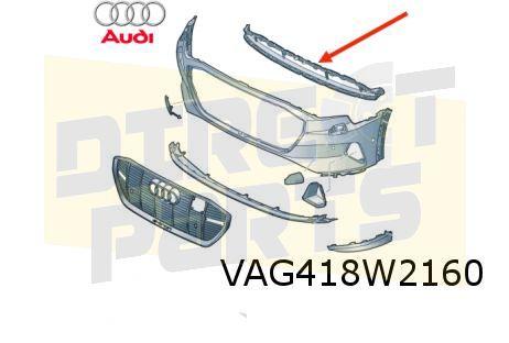 Audi E-tron (12/18-1/23) voorbumpergrille onder (9B9 satijnz, -, -, Nieuw, Audi