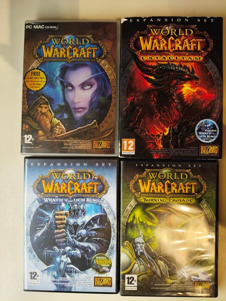 World of Warcraft + 3 Uitbreidingssets, Spelcomputers en Games, Games | Pc, Online, Gebruikt, Ophalen of Verzenden, Role Playing Game (Rpg)