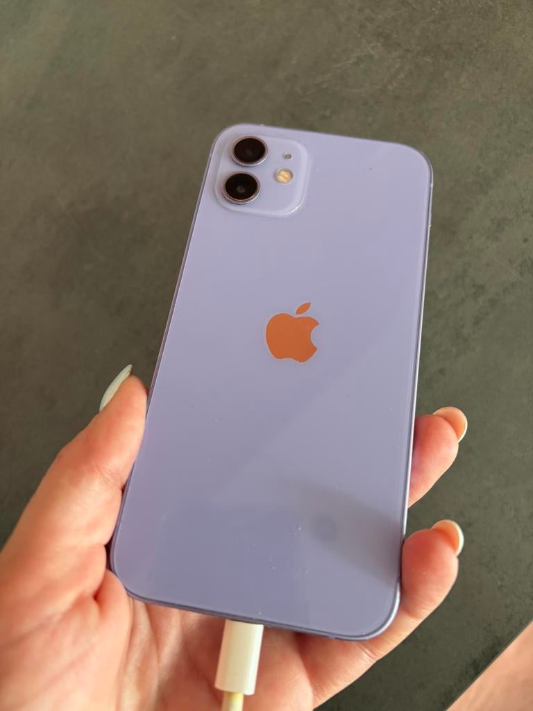 Paarse iPhone 12, Ophalen, 128 GB, Paars, Zo goed als nieuw