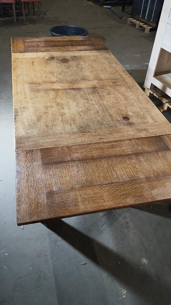 Eiken uitschuiftafel met (een nog) los middenblad, Ophalen, Gebruikt, Klassiek, Eikenhout