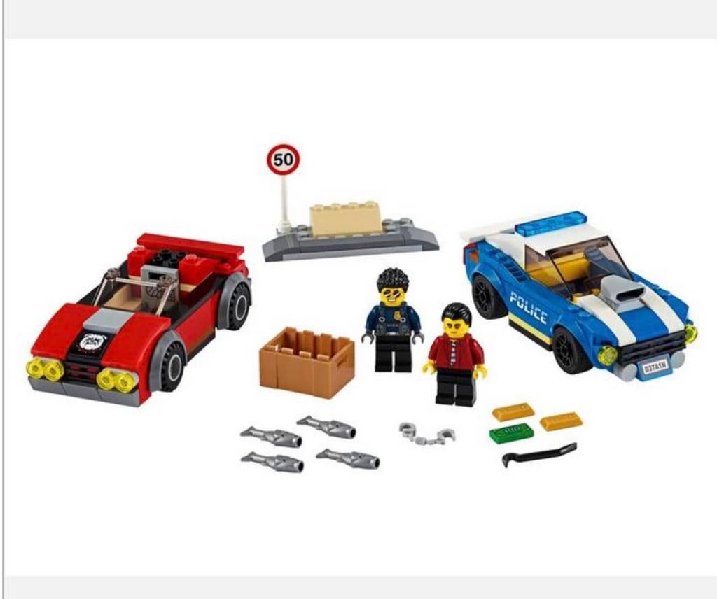 LEGO 60242 Politie Snelweg Arrestatie, Ophalen of Verzenden, Zo goed als nieuw, Complete set, Lego