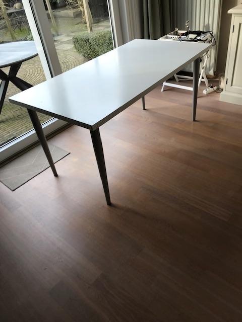 Tafel, Huis en Inrichting, Tafels | Eettafels, Ophalen, Kunststof, Gebruikt, 50 tot 100 cm