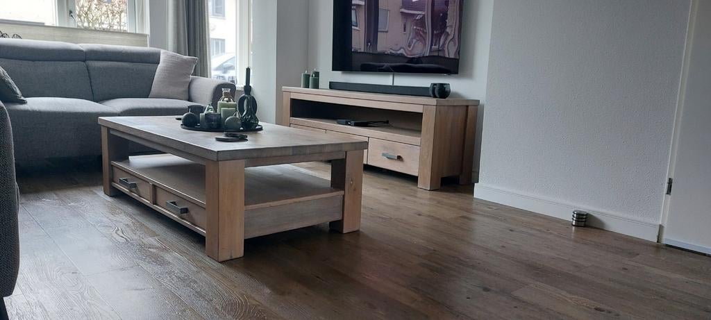 BKS TV meubel, salon- en eettafel en 2 boekenkasten, Ophalen, Zo goed als nieuw