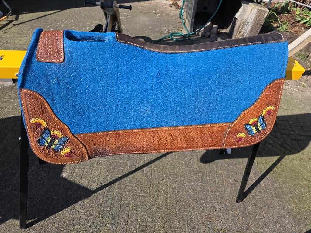 Blauwe western pad, Dieren en Toebehoren, Ophalen of Verzenden, Gebruikt