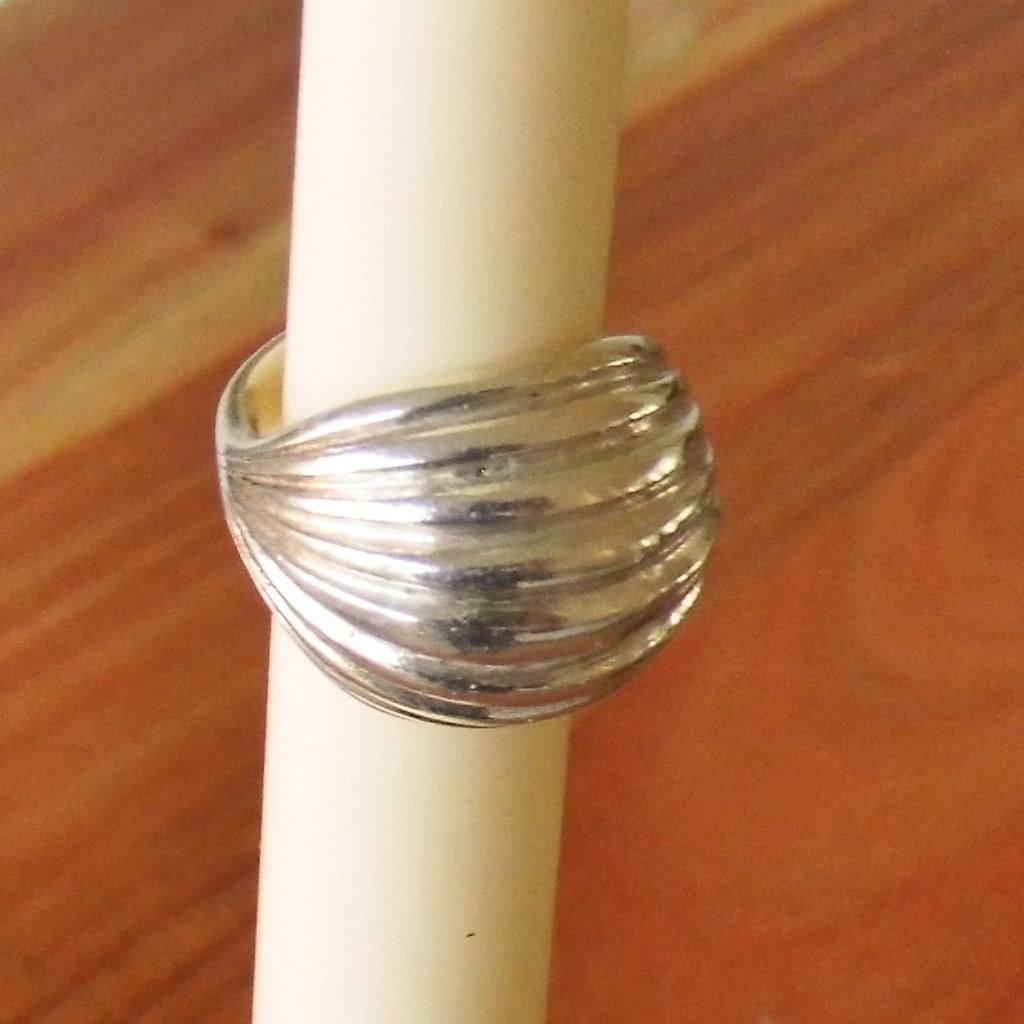 Vintage zilveren dames ring., Sieraden, Tassen en Uiterlijk, Ringen, Gebruikt, Ophalen of Verzenden, 17 tot 18, Dame