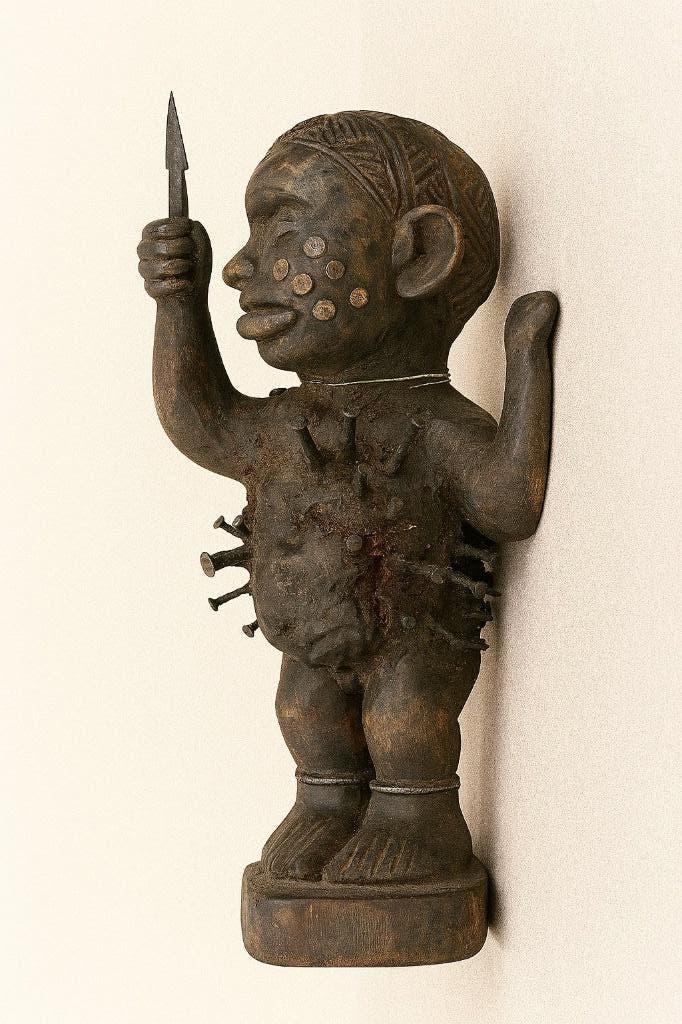 Nkisi Nkondi krachtfiguur – Bakongo – Congo, Antiek en Kunst, Ophalen of Verzenden
