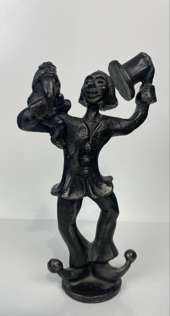 Bronzen Clown Beeldje - Corry Ammerlaan, Antiek en Kunst, Ophalen of Verzenden, Brons, Beeld, Man