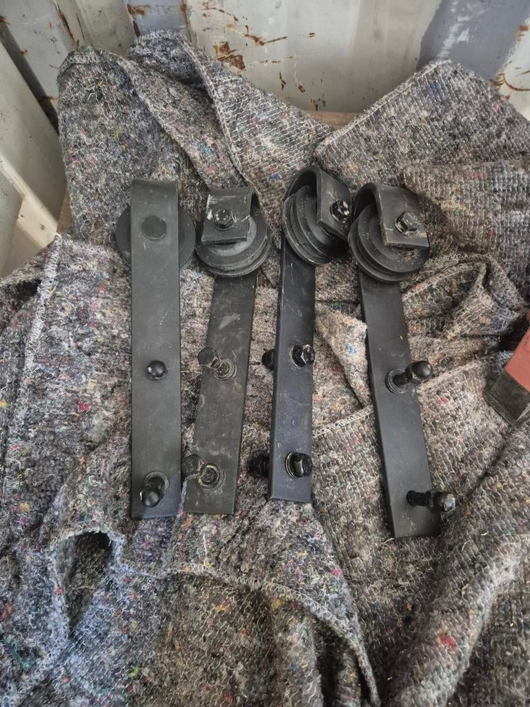 Schuifdeur systeem - Zwart metaal, Doe-het-zelf en Verbouw, Deuren en Horren, Ophalen, Binnendeur, Schuifdeur, Metaal