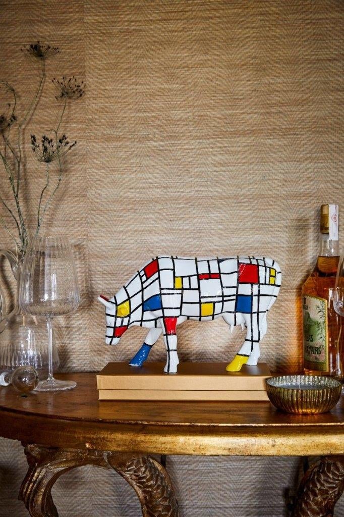 Nieuw Cow Parade koe Moondriaan large gratis verzending., Antiek en Kunst, Kunst | Designobjecten, Ophalen of Verzenden
