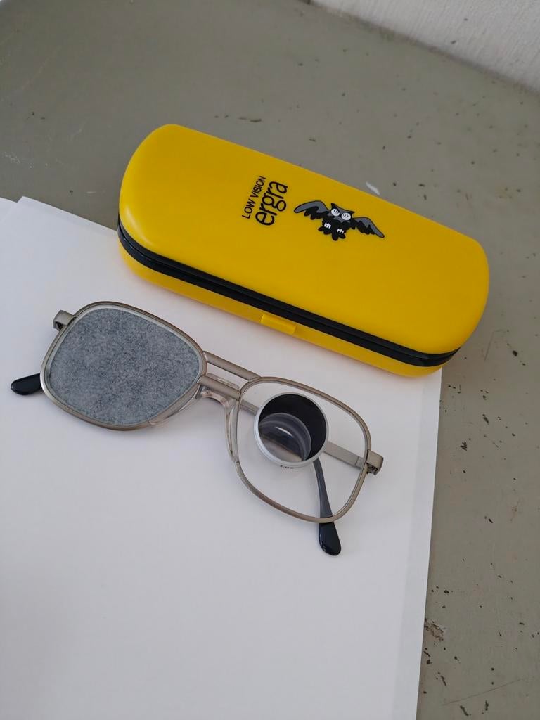 Low Vision Ergra Loepbril met Gele Etui, Ophalen of Verzenden