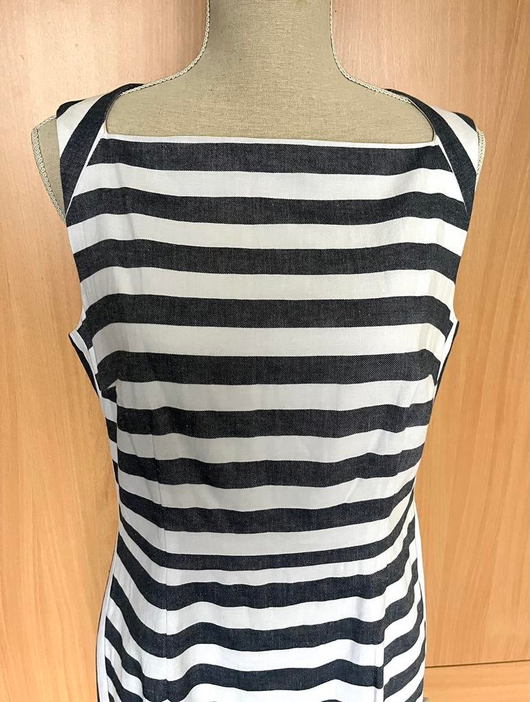 Phase Eight gestreepte jurk maat 42(v), Blauw, Maat 42/44 (L), Nieuw, Ophalen of Verzenden