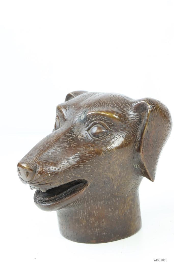 Zodiac hoofd hond Qianlong Period, . - Gepatineerd brons, Ophalen of Verzenden