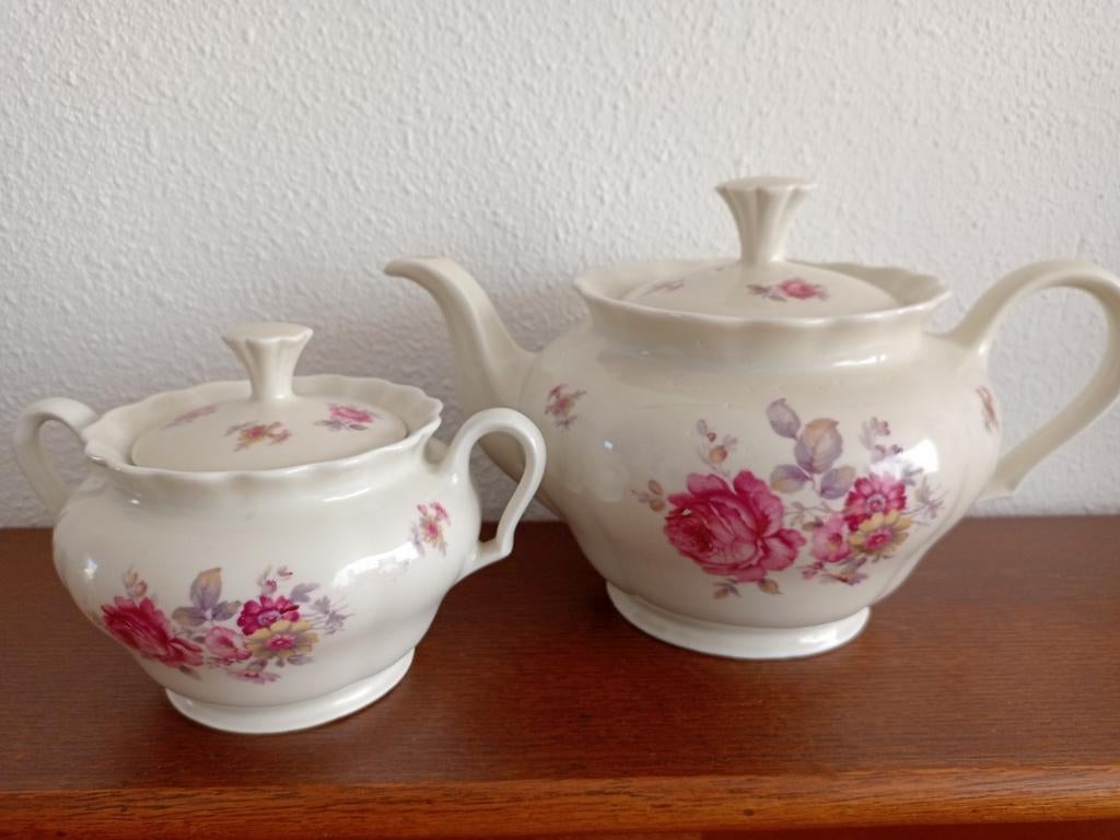 Mosa Maastricht Theepot, Melk Suikerpot - Uitstekende Staat, Ophalen of Verzenden