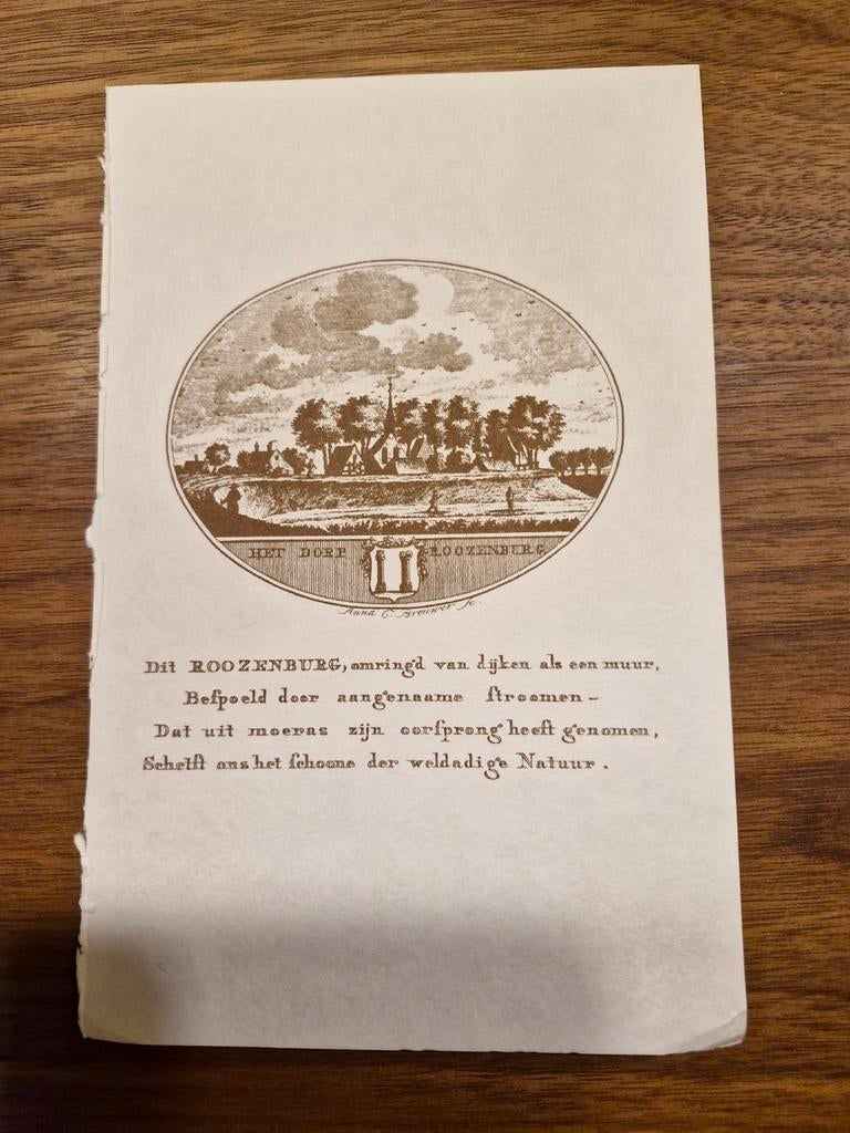Het Dorp Roozenburg prent, Ophalen of Verzenden
