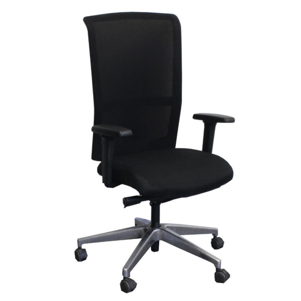 Interstuhl 174G Bureaustoel Zwart Chroom Netweave Smalle Arm, Gebruikt, Zwart, Ophalen of Verzenden, Bureaustoel