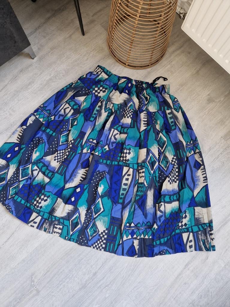 Vintage Rok met print, maat 46, Kleding | Dames, Rokken, Overige kleuren, Maat 46/48 (XL) of groter, Ophalen of Verzenden, Zo goed als nieuw