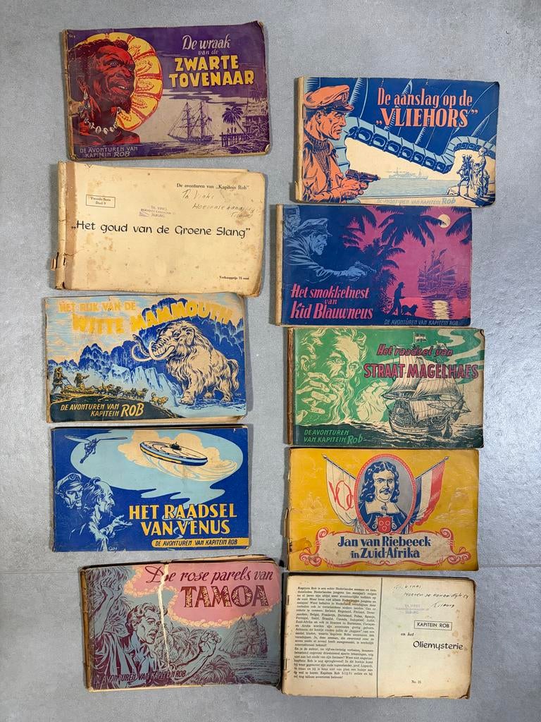 Kapitein Rob stripboeken - 10 stuks, Meerdere stripboeken, Ophalen of Verzenden, Gelezen