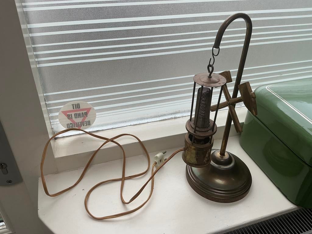 Koperen lamp., Ophalen of Verzenden